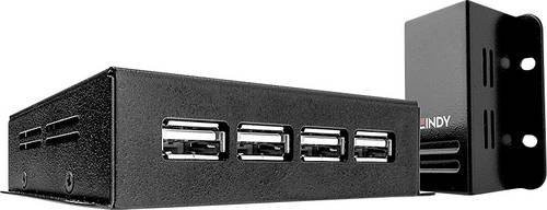 Lindy USB 2.0 Cat.5 Extender mit 4 Ports für die Übertragung über Netzwerkkabel, Schwarz, 50 m - Bild 1