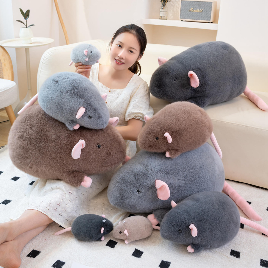 LGZA Plüschmaus Kuscheltier mit langem Schwanz - Bild 2
