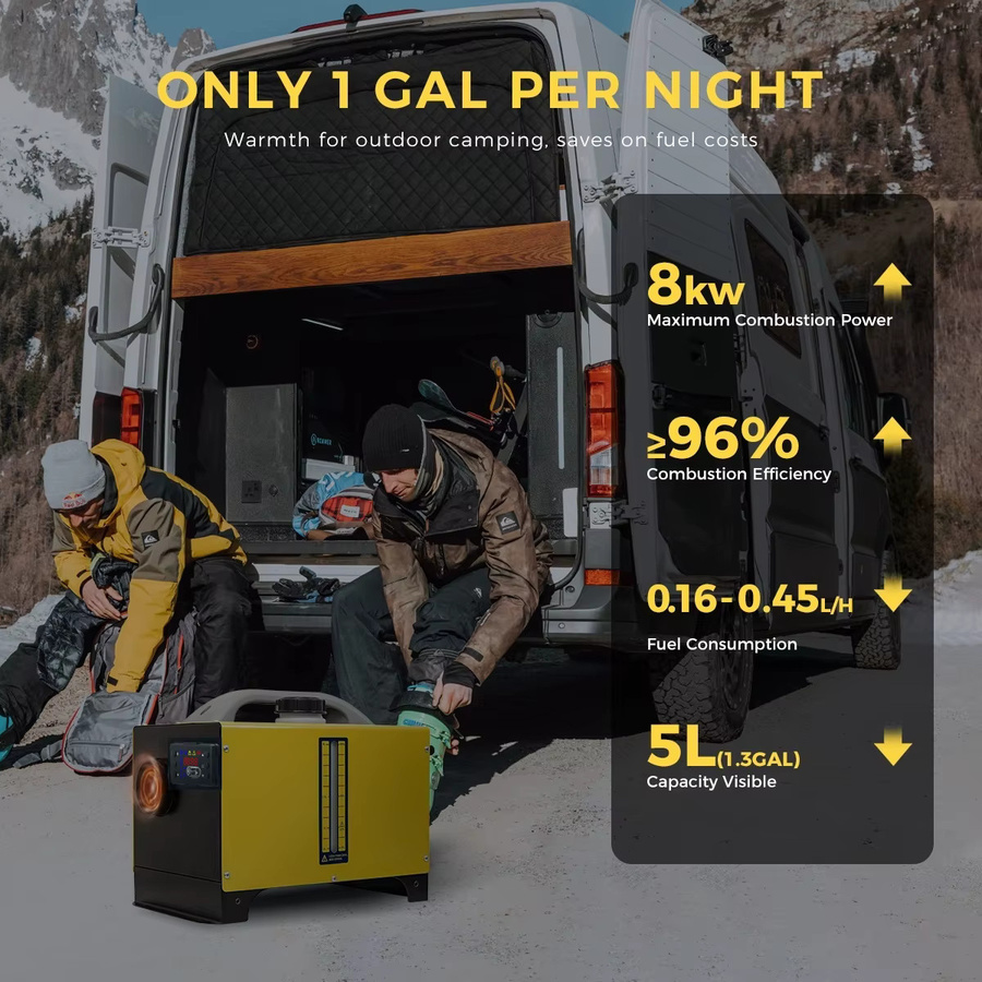 Sunster 8KW Intelligenter Diesel-Standheizer mit LCD und Fernbedienung für Haus und Fabrik, 12V/24V, Metall - Bild 5