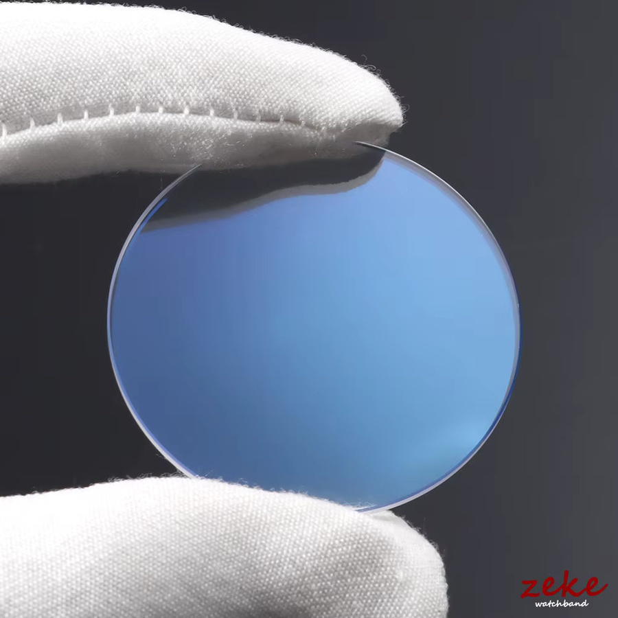 Uhrenglas Saphir, doppelt gewölbt, AR-Blauüberzug, 28 mm–38,5 mm - Bild 2