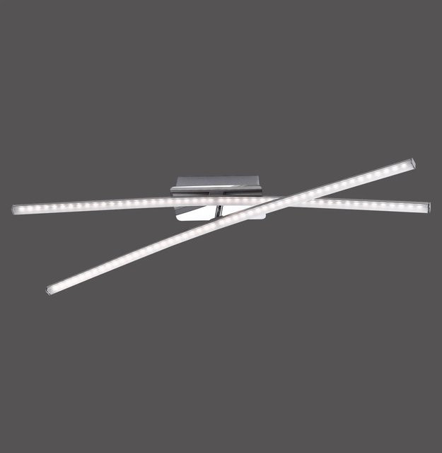 Just Light. LED-Deckenleuchte Simon in Silber aus Stahl, quadratisch, B/T: 80,5 x 80,5 cm - Bild 1