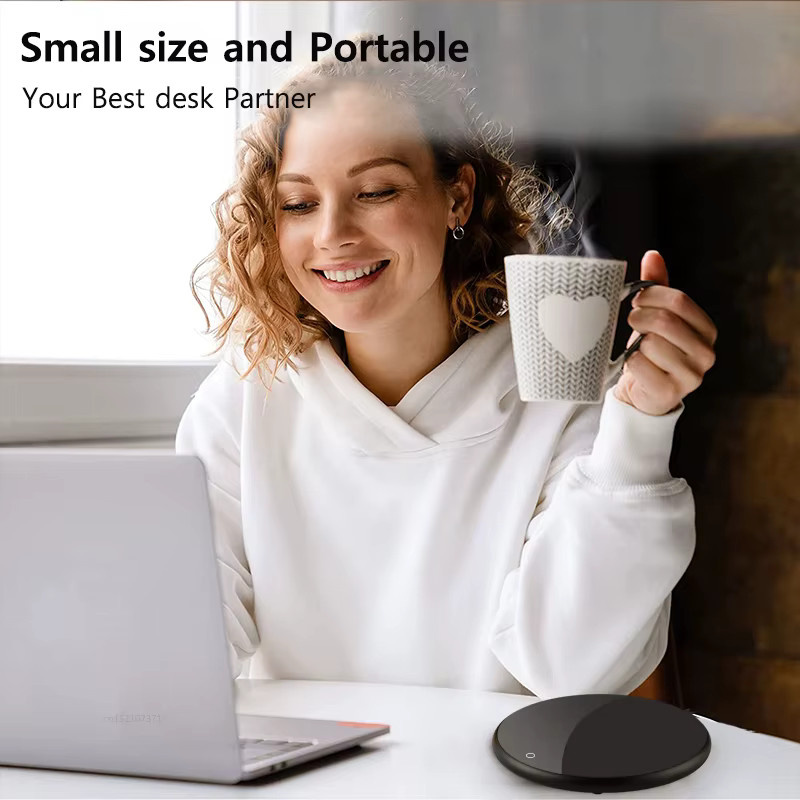 Elektrischer USB Tassenwärmer von raugee in Schwarz für Kaffee, Tee und Milch im Home Office - Bild 5
