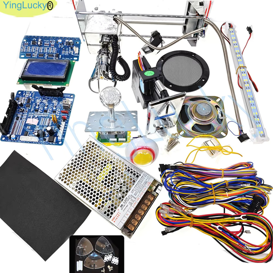 YingLucky Mini-Greifautomaten-Bausatz, Gantry-Spielzeugkran, DIY-Kit mit LCD-Spielbrett, 24V-Stromversorgung, LED-Joystick-Sensor, Münzprüfer - Bild 2
