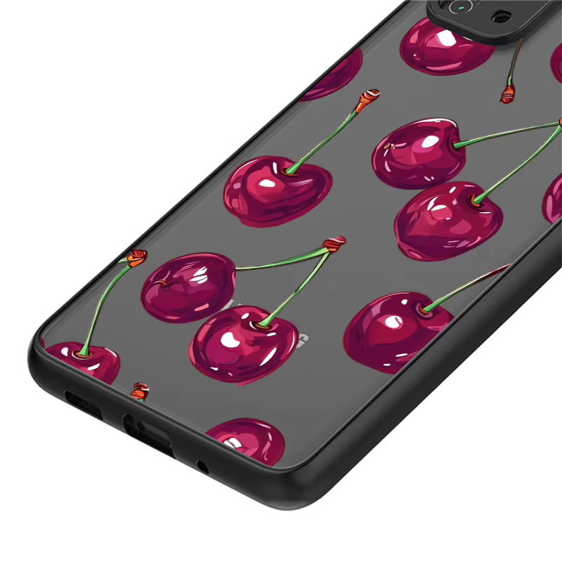 Samsung Handyhülle mit Frucht-Kirsch-Design für Galaxy S26 Note 20 Ultra 10+ S21 S24 Plus S23 FE S22 S25 Ultra S20 FE, Rückseitige Telefonabdeckung, Multicolour - Bild 5