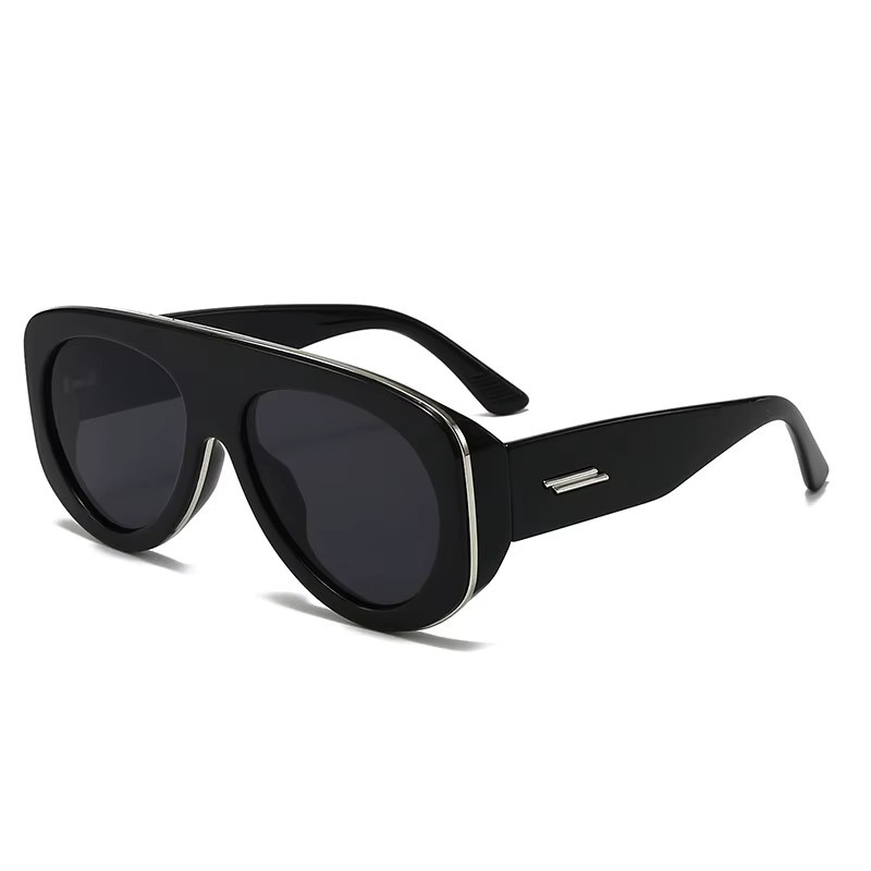 Kajila Sonnenbrille Aviator, Vollrand, Schwarz, Kunststoff, Damen - Bild 5