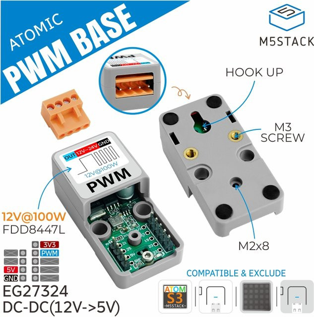 M5Stack ATOMIC PWM-Basis EG27324 in Grau - Bild 1