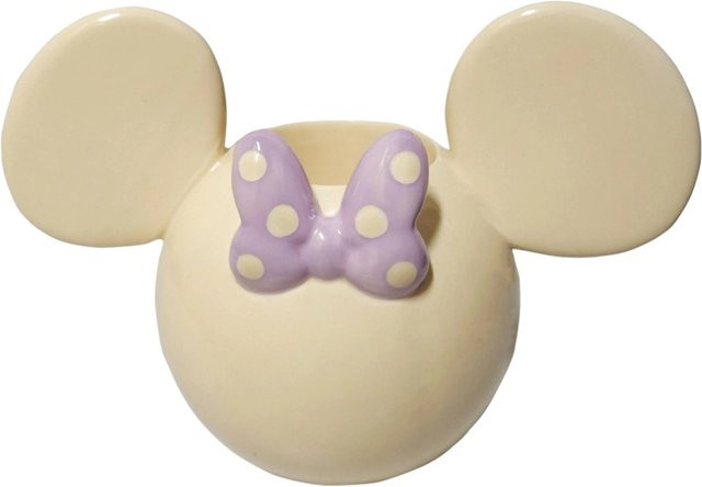 Disney Keramik Blumentopf Minnie Maus in Creme mit 3D-Effekt, Höhe: 5 cm - Bild 1