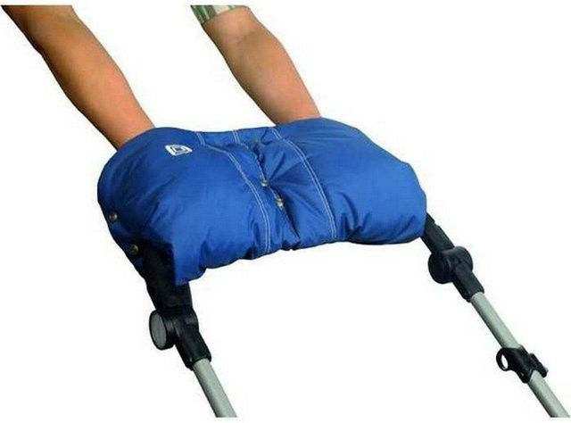 Babywelt Handmuff aus Fleece in Blau/Weiß - Bild 1