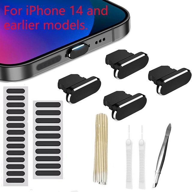 64-teiliges Staubschutz-Set für Apple iPhone und Lightning-Anschluss zur Abdeckung von Ladeport und Lautsprechern - Bild 1