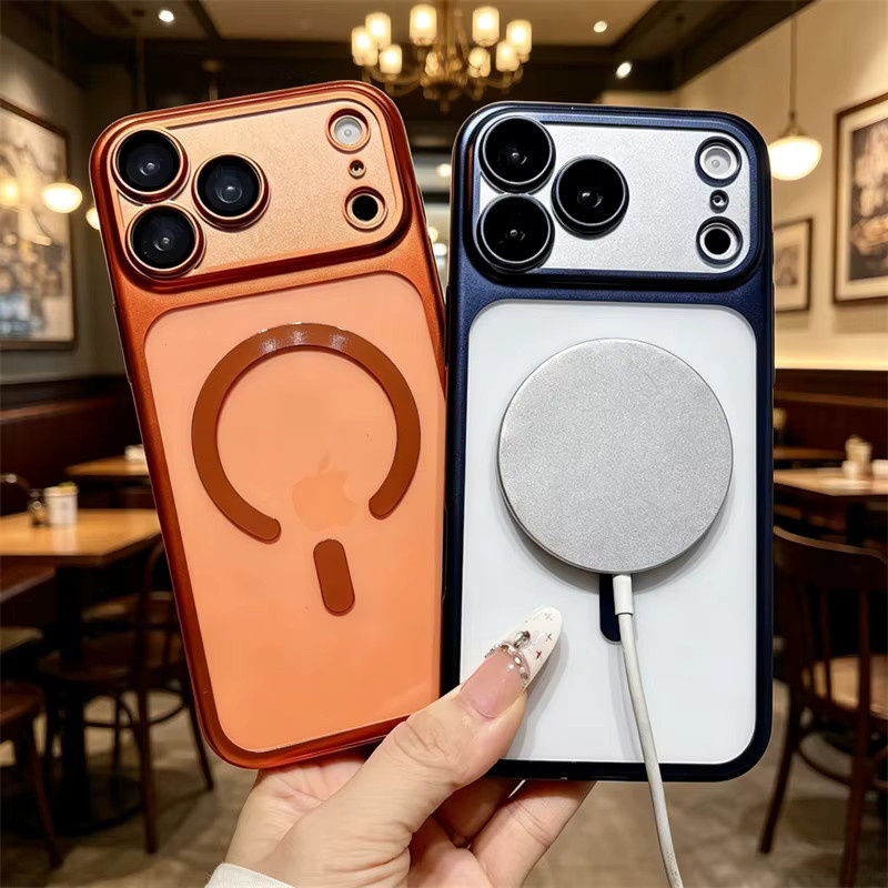 SUNWARD Magnetische Hülle für iPhone mit MagSafe-Kompatibilität und Linsenschutz, Transparent Grau - Bild 3