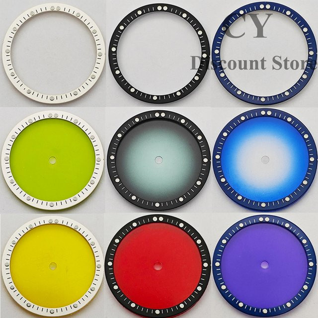 RICHUS Uhrenzubehör, 28,5 mm transparentes Zifferblatt, weiß schwarze Lünette, Unisex - Bild 1