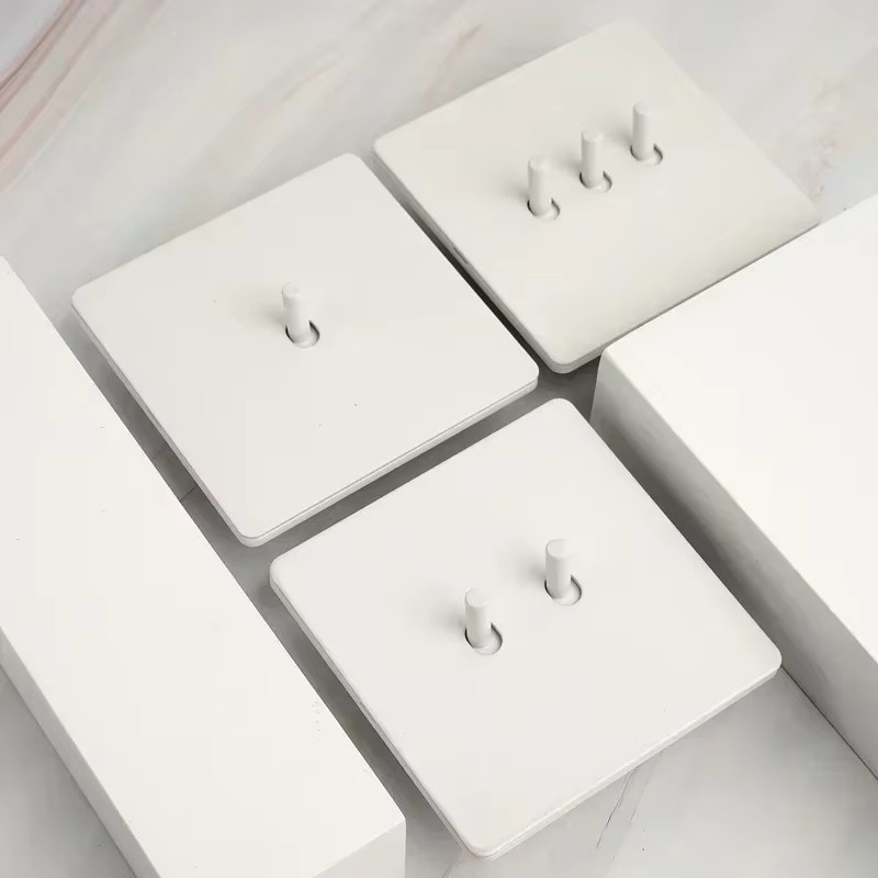 Depo Guye Antiker Wanddimmer mit USB-Steckdose aus weißem Edelstahl, Kippschalter für 220 V - Bild 1