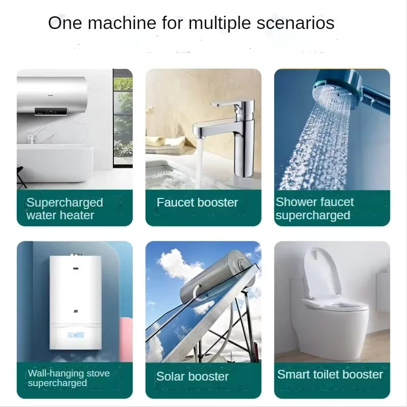 AISITIN Automatische Druckerhöhungspumpe, 180 W, 24 V, bürstenlose Wasserpumpe in Grün für Warmwasserbereiter und Dusche, leise Ausführung - Bild 2