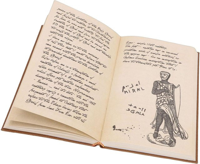 CosyHome Vintage Journal aus braunem Kunstleder mit Hardcover und blanko beschichtetem Papier - Bild 1