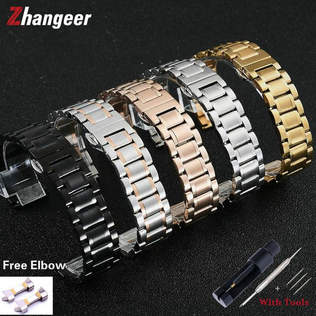 Zhangeer Uhrenarmband Edelstahl, Bicolor, Unisex - Bild 1