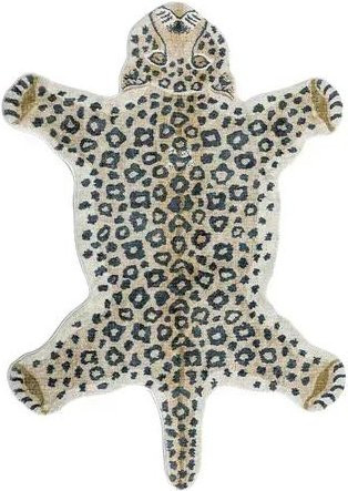 Lodestar Plüsch-Teppich mit Leopardenmuster in Multicolour, rutschfeste und waschbare Fußmatte aus Kunstfell für Schlafzimmer und Wohnzimmer, B/T: 90 x 60 cm - Bild 1