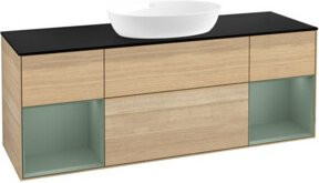 V&B Waschtischunterschrank Finion Wandbeleuchtung in Eiche lackiert, Breite: 160 cm, Tiefe: 50,1 cm, Höhe: 50,1 cm - Bild 1