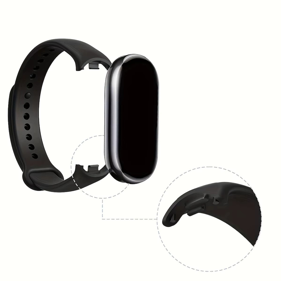 3er Pack Silikonarmband für Xiaomi Band 8 9 10 von Lusili in Schwarz für Unisex - Bild 2