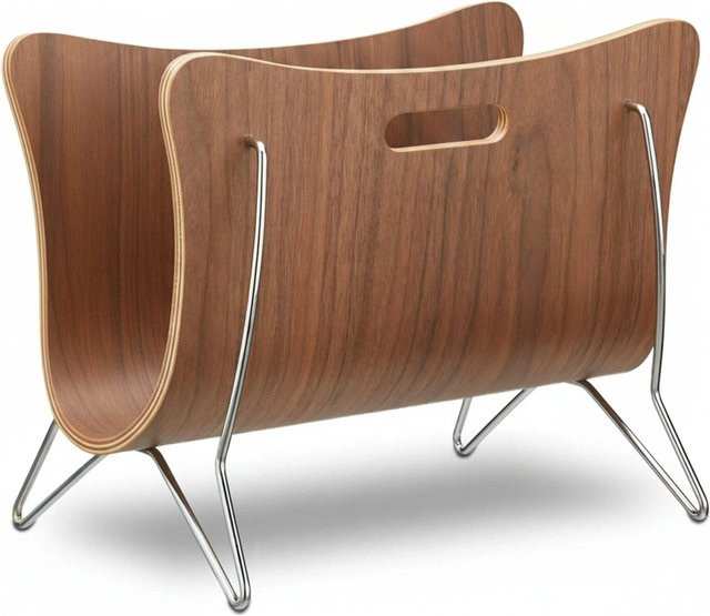 Zeitungsständer aus Holz von Relaxdays in Braun, B/T/H: 30 x 25 x 37 cm - Bild 1
