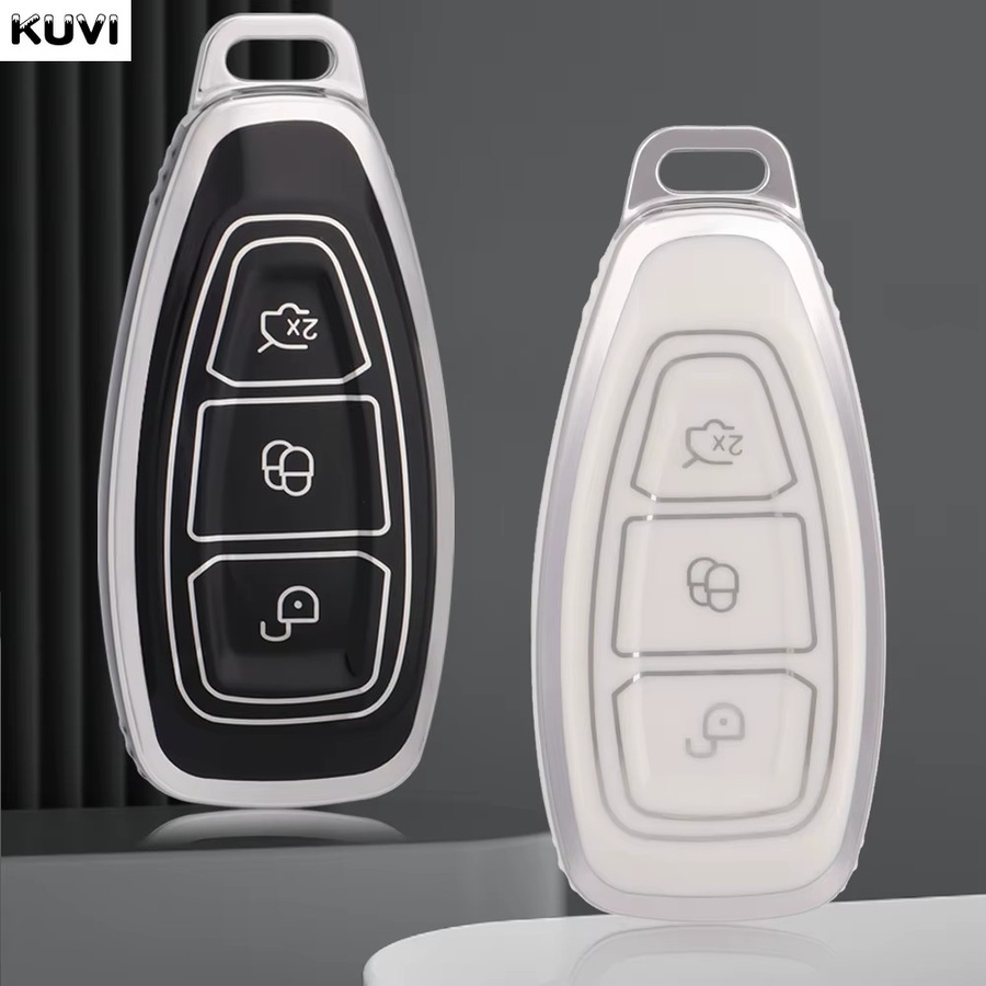 Kuvi TPU Schutzhülle für Ford Auto Fernbedienung und Smart Key, passend für Fiesta, Focus 3 4, Mondeo, Ecosport und Kuga - Bild 3