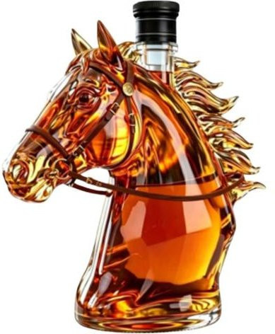 Daydreamer Whiskey-Karaffe aus Glas in Form eines Pferdekopfes, braun, 350 ml - Bild 1