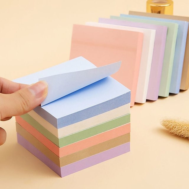 100 Blatt Farbige Haftnotizen in Blau und Multicolour für Schule und Büro - Bild 1