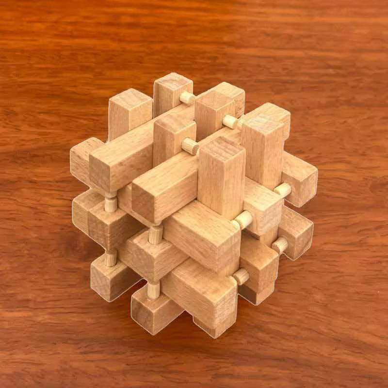 Luban Schloss Achtzehn LuoHan, Holz-IQ-Puzzle, Lernspielzeug - Bild 5