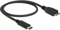 Delock USB 3.2 Gen1 Kabel mit USB-C Stecker auf Micro-USB 3.0 Stecker in Schwarz, Länge: 0,5 m - Bild 2