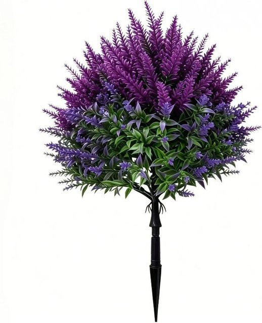 Künstliche Lavendel-Formschnitt-Pflanze in Violett mit Erdspieß für Garten und Außenbereich - Bild 1