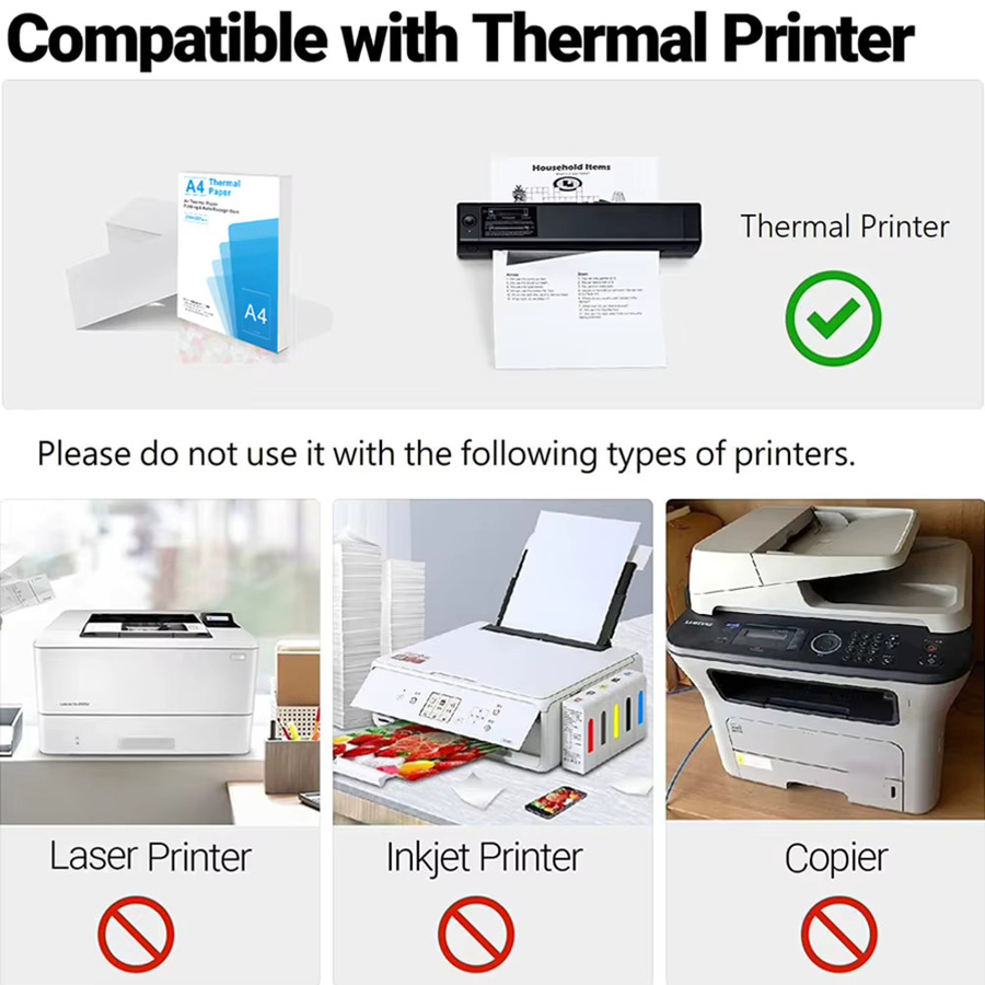 A4 Thermopapier in Weiß für automatische Erkennung, 100 Blatt - Bild 3