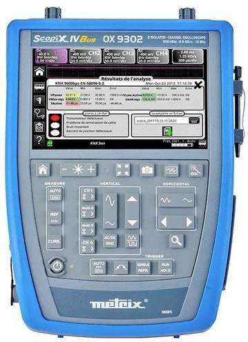 Metrix OX 9302 Digital-Oszilloskop 300MHz 2-Kanal 2.5 GSa/s 12 Bit mit Multimeter-Funktionen in Blau - Bild 1