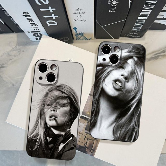Kate M-Moss Trendige Handyhülle für iPhone 17 Air 16 15 14 Plus 13 12 11 Pro Max 16e Stoßfeste HD Klare Rückabdeckung in Transparent - Bild 1