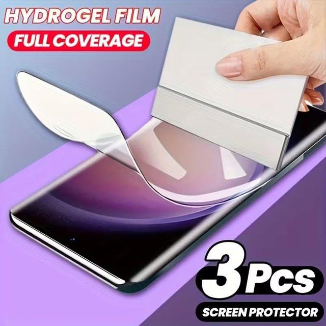 3er Pack Hydrogel Display Schutzfolie für Realme XT X2 X7 X50 Pro 5G GT Neo C2 C3 C11 C17 C21 7 8 9 Pro Plus 6 5G 6i 7i transparent - Bild 1