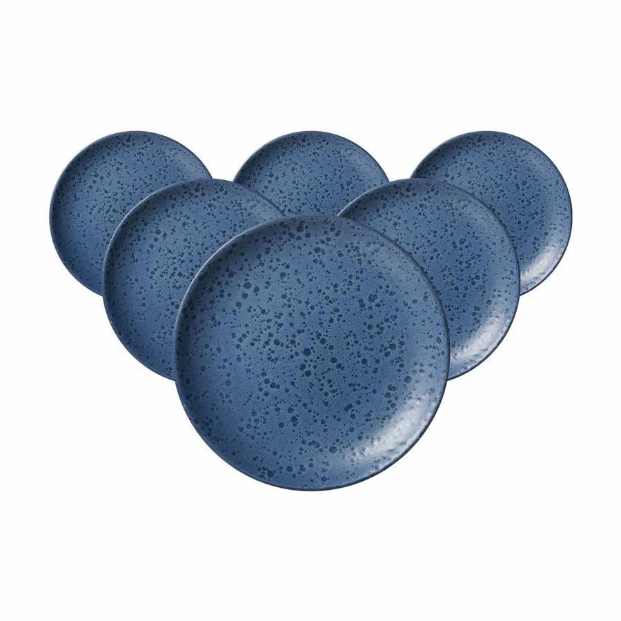 Ritzenhoff & Breker Dessertteller Kitwe aus Keramik Blau 6er Set Durchmesser: 20 cm - Bild 2