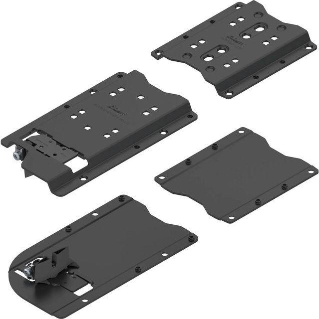 Blum Pocketverbinder-Set Revego uno für Aufsatzschrank in Stahl Schwarz Matt Rechts - Bild 1