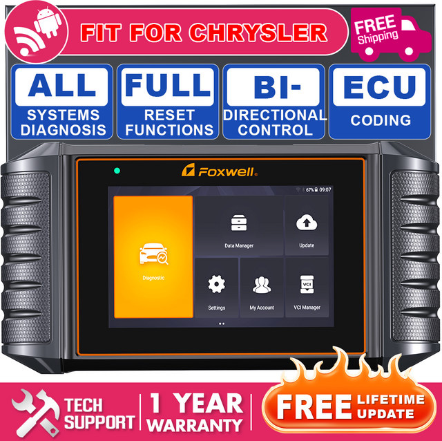 FOXWELL NT710 OBD2-Scanner Vollsystem-Diagnosetool mit bidirektionaler Steuerung, 30+ Reset-Diensten, ABS-Entlüftung, TPMS, EPB und Öl-Reset in Schwarz mit WLAN-Update für 33 Automarken - Bild 1