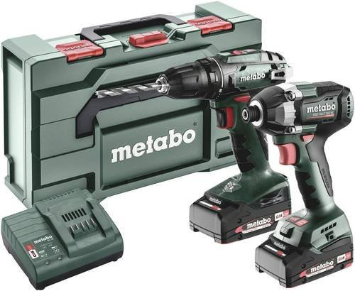 Metabo Akku Combo Set 2.8.1 18V mit Akku-Bohrschrauber BS 18 und Akku-Schlagschrauber SSD 18 LT 200 BL sowie metaBOX 145 L in Grün - Bild 1