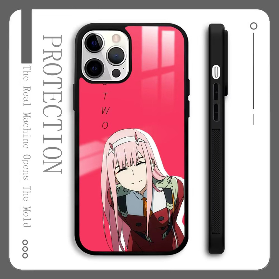 Japan Anime Darling in the Franxx Handyhülle mit MagSafe Spiegel Design für iPhone 16 15 14 13 Pro Max Plus Mini, Mehrfarbig - Bild 2