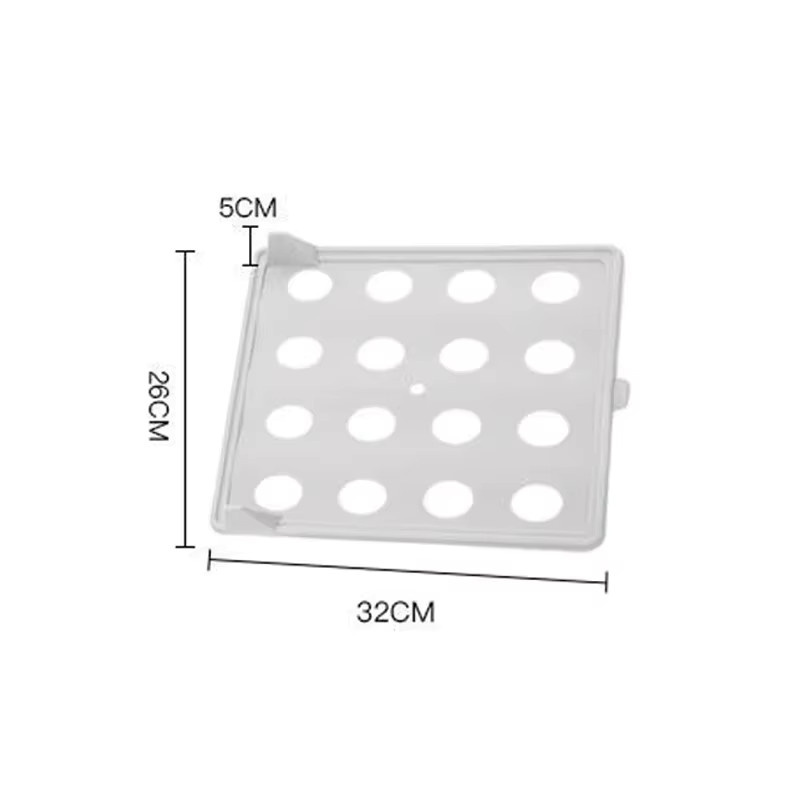Untior Kleidungsorganisator aus Kunststoff zum Stapeln für T-Shirts und Hemden, Grau und Weiß, Breite: 32,0 cm, Höhe: 5,0 cm - Bild 4