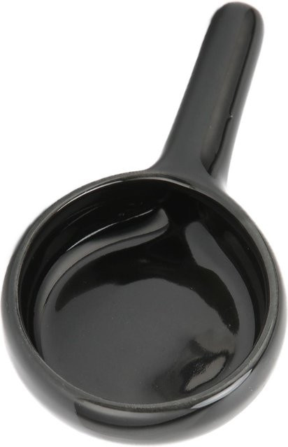 Teelichthalter in Löffelform aus Keramik von Tooarts, Schwarz - Bild 1