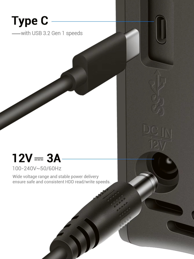UnionSine Externe HDD Festplatte 3.5 Zoll in Schwarz für PS5, PS4, Xbox, PC und Mac - Bild 6