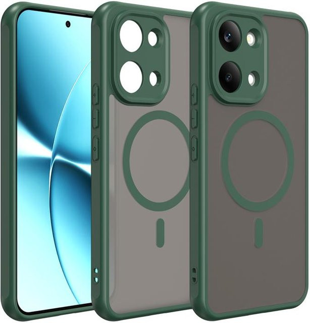 Halbtransparente Handyhülle für Xiaomi Redmi Turbo 5 und Redmi Turbo 5 Max aus mattiertem PC+TPU in Schwarz, Blau, Grün oder Lila - Bild 1