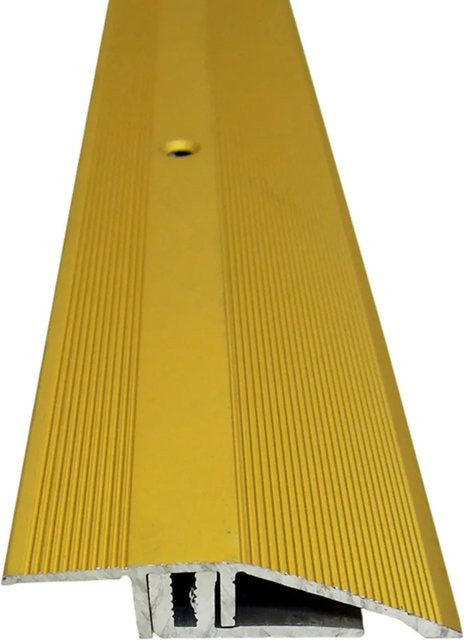 Döllken Profiles Ausgleichsprofil aus Messing in Gold inklusive Schrauben und Dübel, Länge: 900 mm, für 7-15 mm - Bild 1