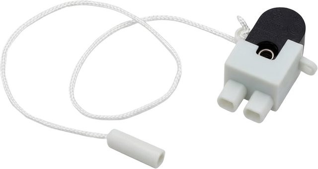 Weißer Zugschalter mit drehbarem Zugkabel aus Kunststoff für Tisch-, Boden- und Wandleuchten - Bild 1