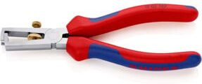 Knipex Abisolierzange 11 05 160 mit Öffnungsfeder und Mehrkomponenten-Hüllen, rot, Länge: 160 mm - Bild 1