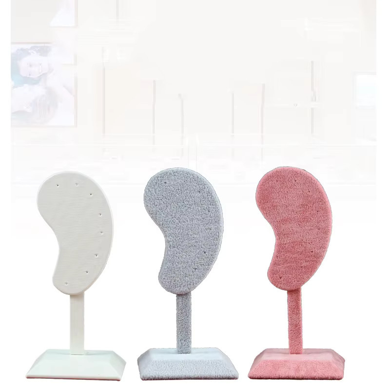 Schmuck Display Rack von luckyiasv aus Samt und PU in Grau zur Präsentation von Ohrsteckern und Anhängern - Bild 2