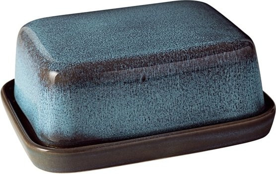 Villeroy & Boch like. Butterdose Lave glacé Blau aus Steinzeug B: 15 cm, T: 12 cm, H: 6,5 cm - Bild 1