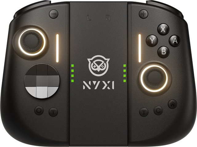 NYXI Hyperion 3 Kabelloser Controller für Nintendo Switch in Schwarz inklusive Tragetasche und 4-in-1 RGB-Ladegerät - Bild 1