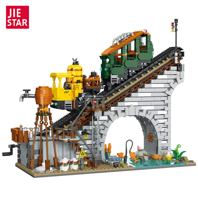 GSF Eisenbahn-Dampflok-Sammelmodell-Baustein-Spielzeug, Fahrzeuge - Bild 2