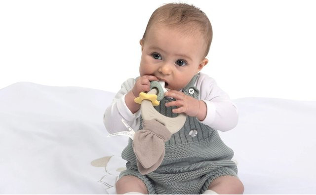 Chicco Beißring Häschen, Silikon, Plüsch / Textil, ab 0 Jahre - Bild 1